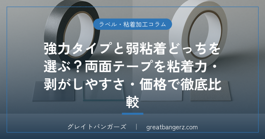強力タイプと弱粘着どっちを選ぶ？両面テープを粘着力・剥がしやすさ・価格で徹底比較