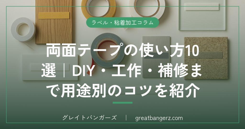 両面テープの使い方10選|DIY・工作・補修まで用途別のコツを紹介